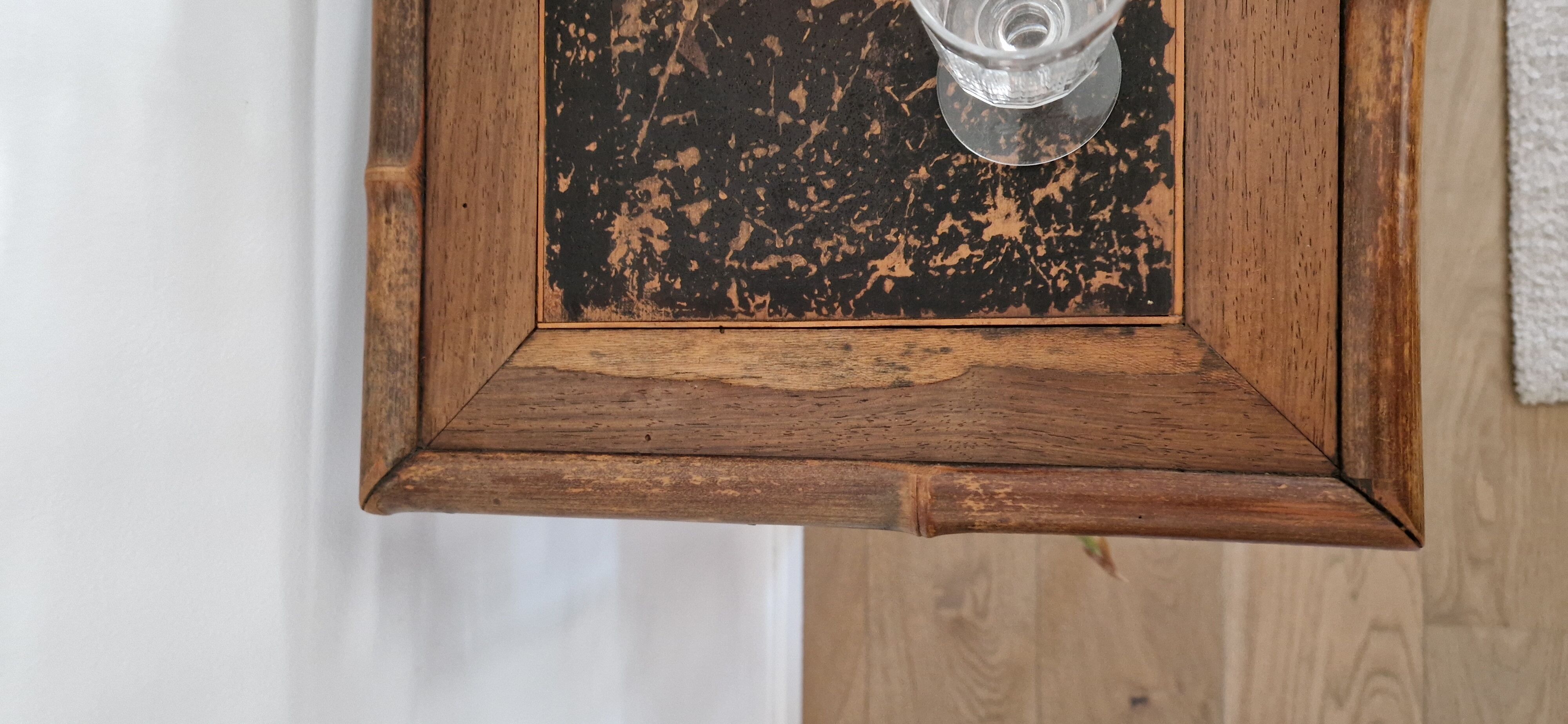 Side table bamboo late XIX style Perret & Vibert