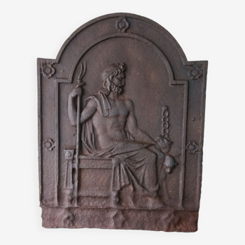 Plaque de cheminée début 19 eme Hades dieu grec des enfers