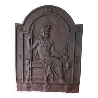 Plaque de cheminée début 19 eme Hades dieu grec des enfers