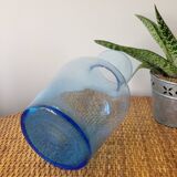 (Large) blue bubble bulb vase
