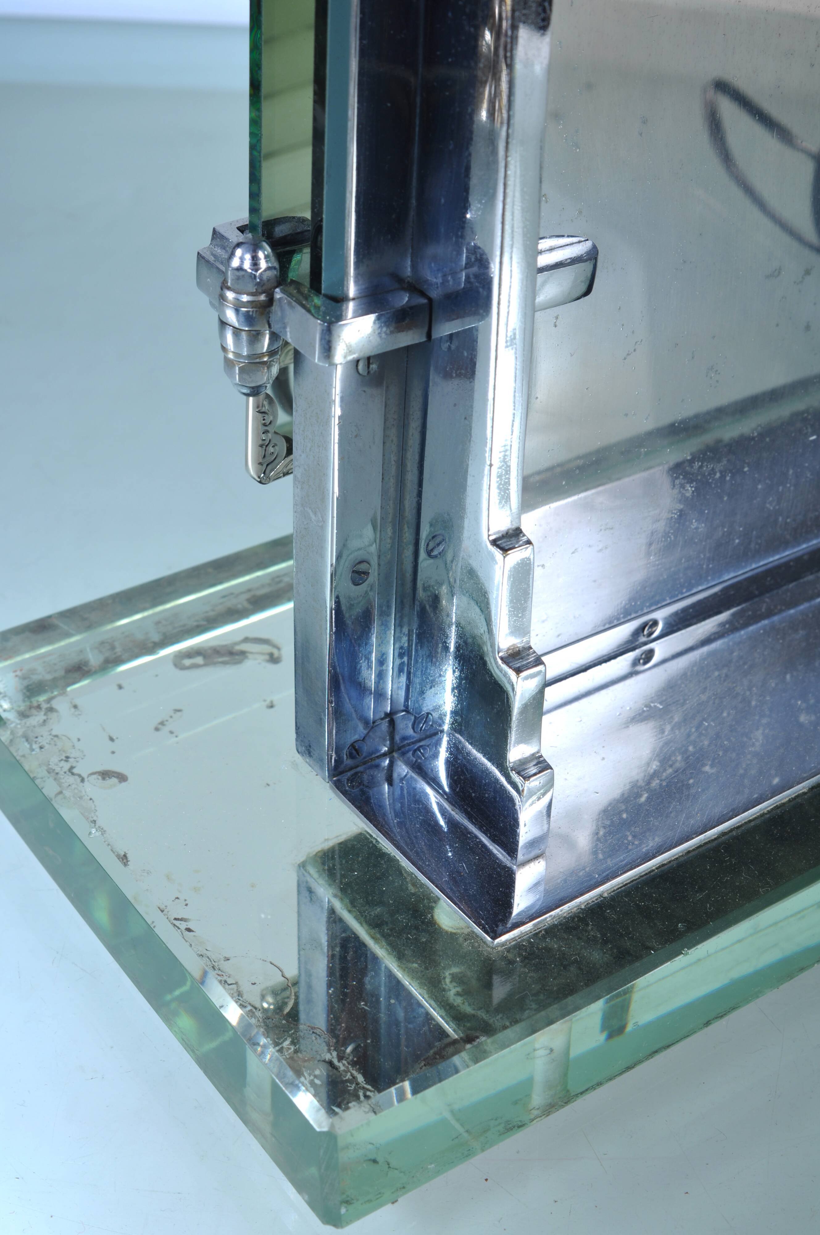 Brot triptych mirror on glass slab / year 30/40