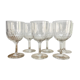 6 vintage cut crystal glasses