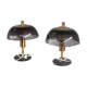 Mmid-century desk lamps in Plexiglas and brass Italy 1960s