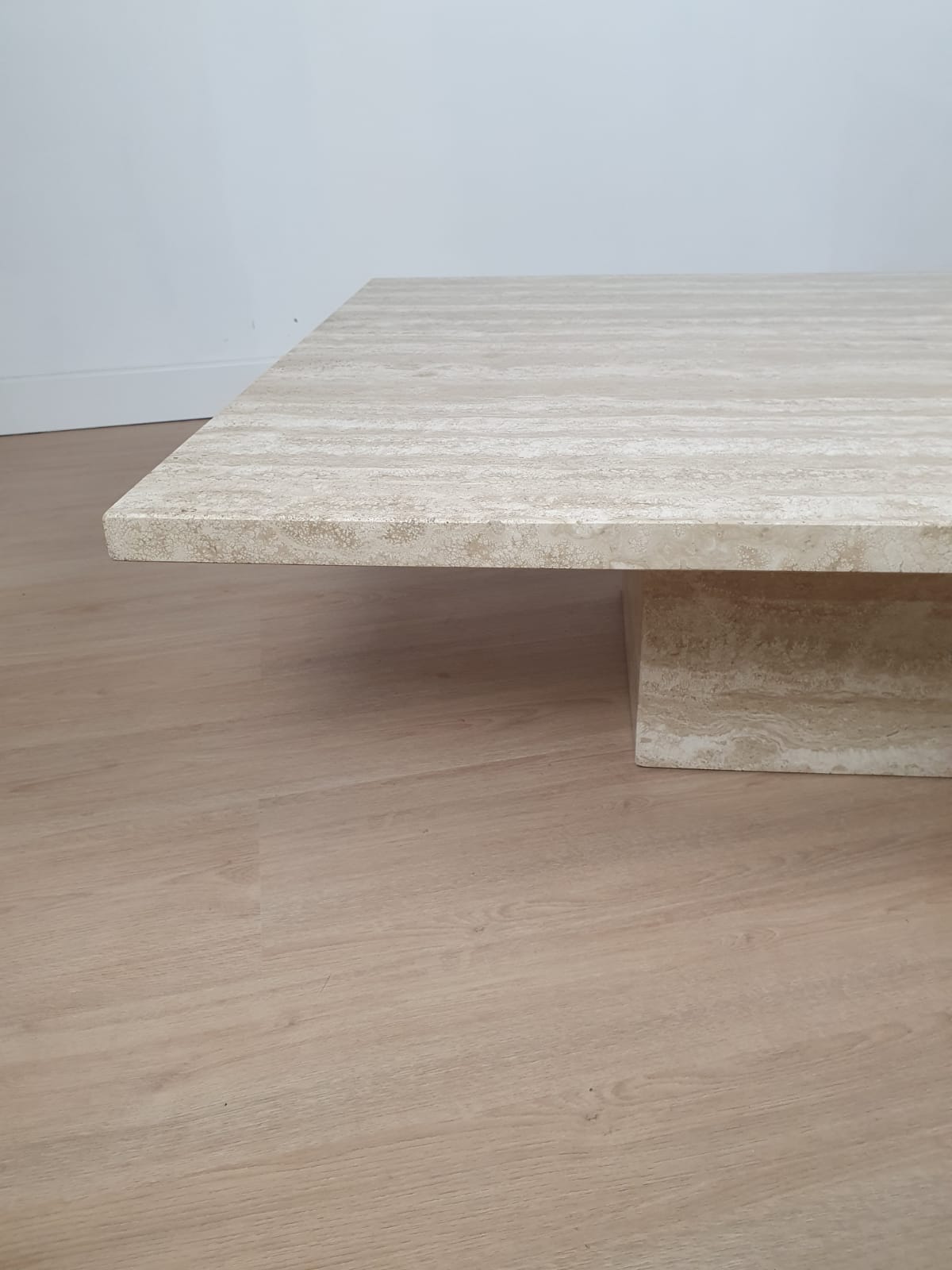 Travertine coffee table