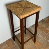 High straw stool