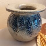 Vase boule en grès au sel