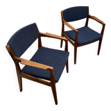 Pair of Erik Bush Scandinavian armchairs