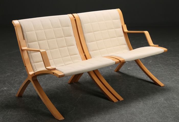 Peter Hvidt & Mølgaard Nielsen for Fritz Hansen Orla - Sofa 2 places model "AX" Scandinavian vintage (1940-1950-1960)