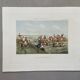 Old English engraving / court hunting