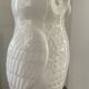 Vintage glazed ceramic owl umbrella stand