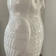 Vintage glazed ceramic owl umbrella stand