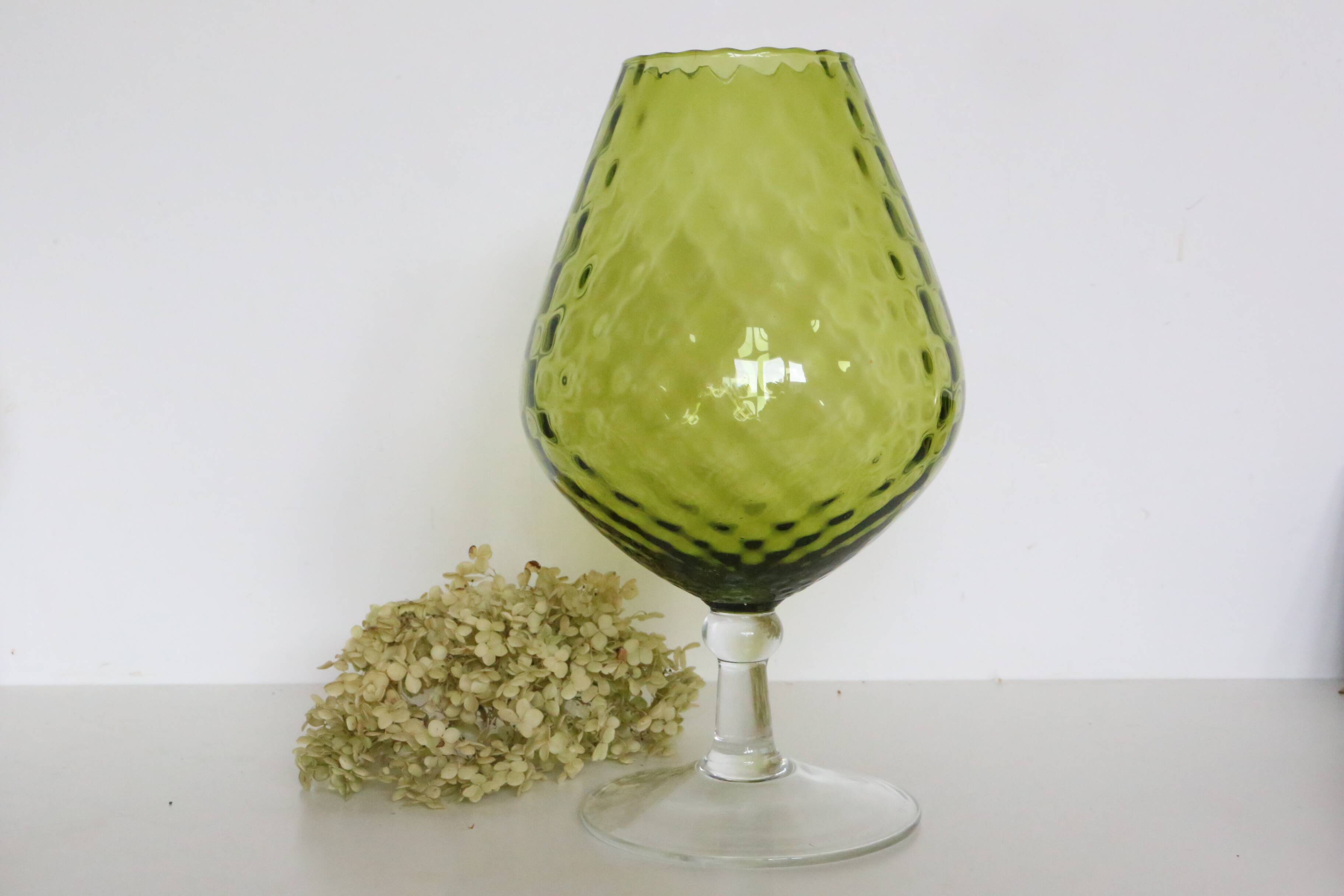 Empoli glass vase, vintage