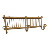 Vintage rattan coat rack