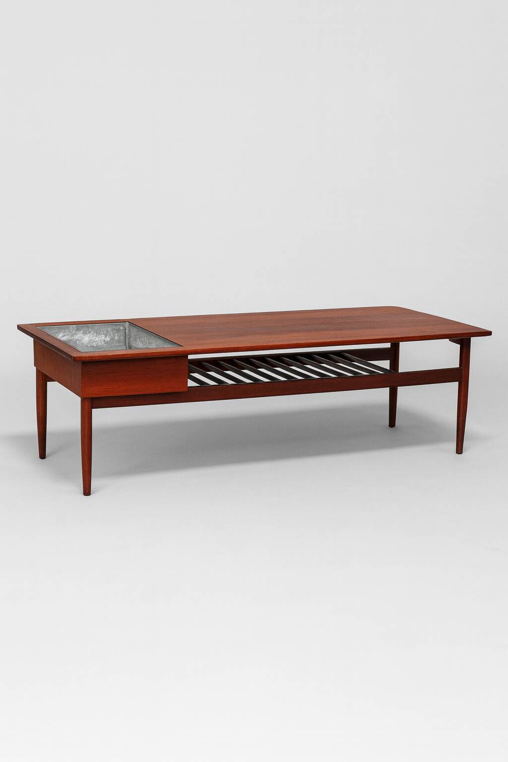 Scandinavian coffee table Samcom in teak – 1960s