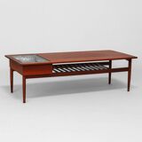 Scandinavian coffee table Samcom in teak – 1960s