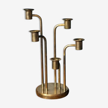 Brass candlestick for five candles