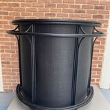 Vintage black rattan bar