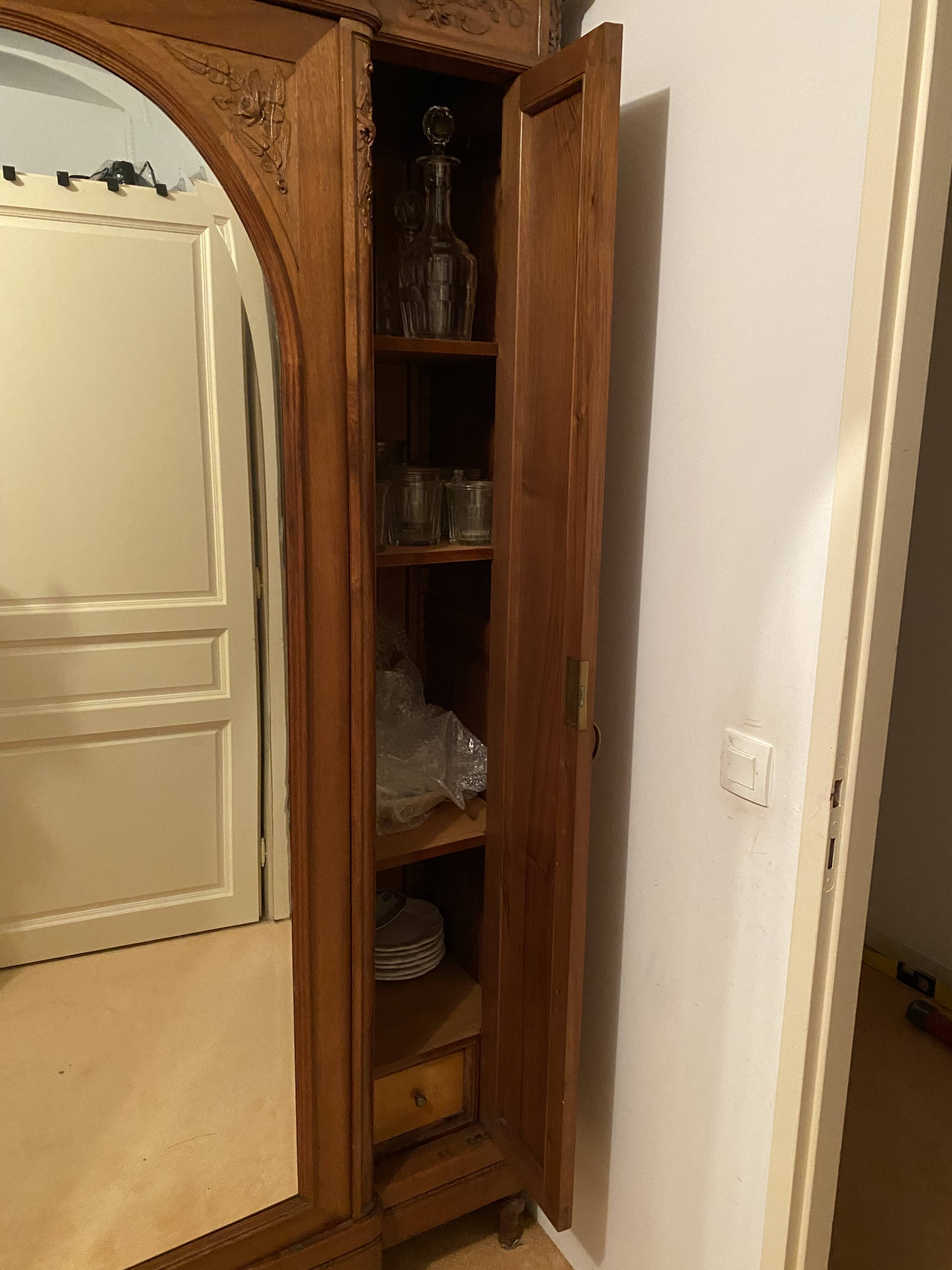 Antique walnut cabinet