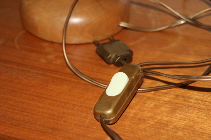 Wood lamp with rope shade 640mm