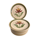 10 Longchamp dessert plates, floral model