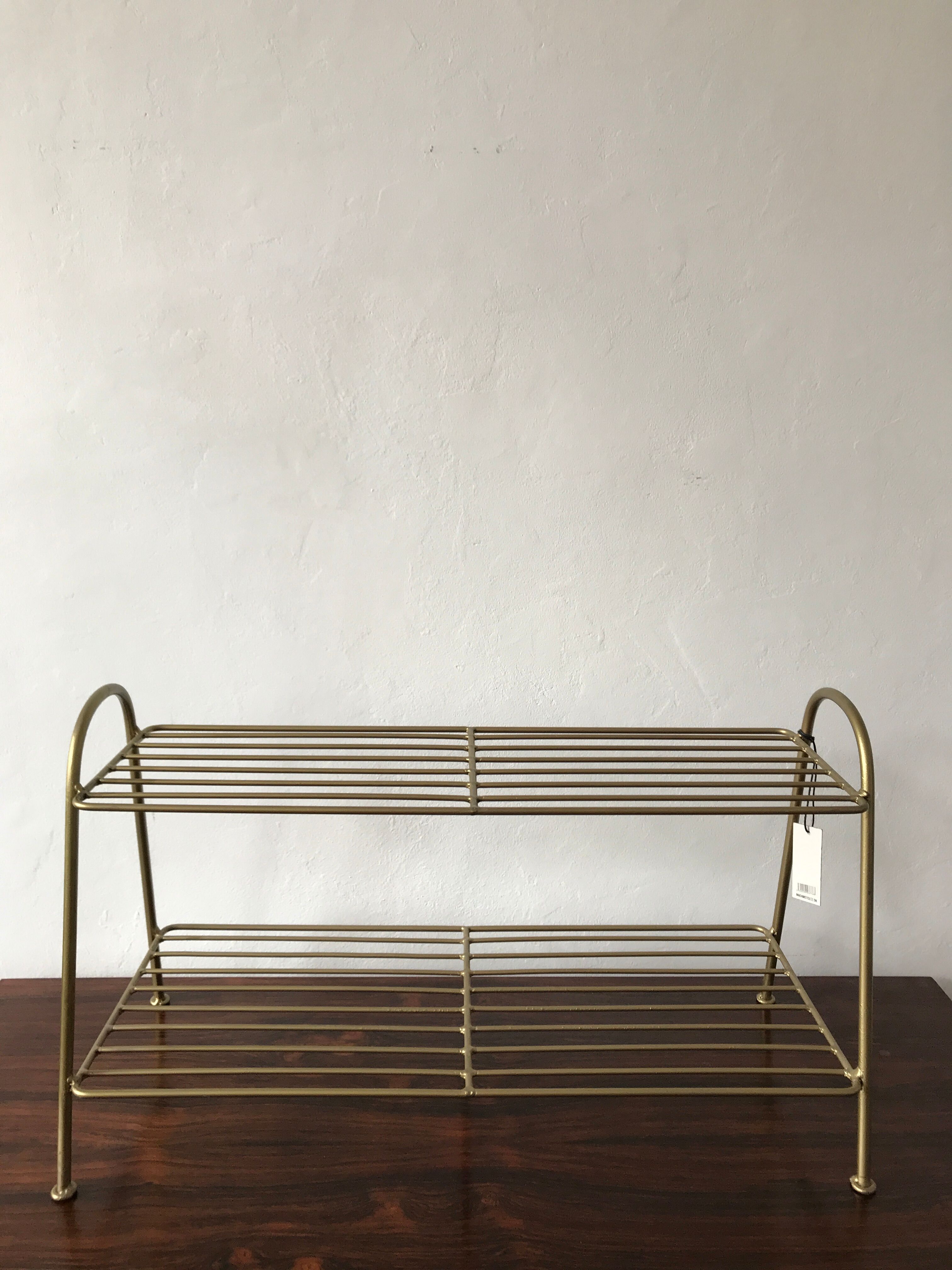 Gold metal shelf