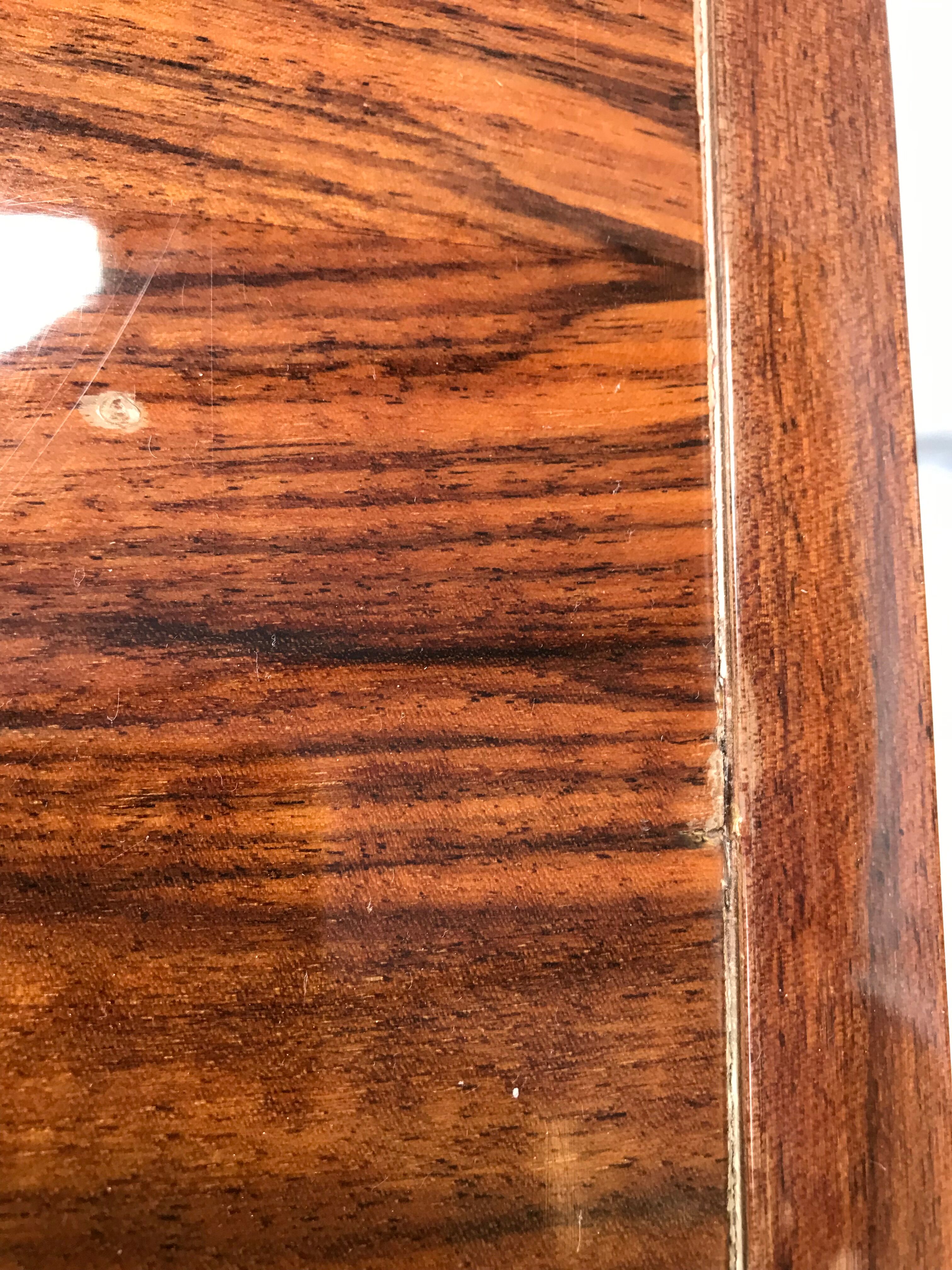 3-drawer lacquered chest of drawers with rosewood veneer