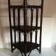 Vintage corner shelf in rattan