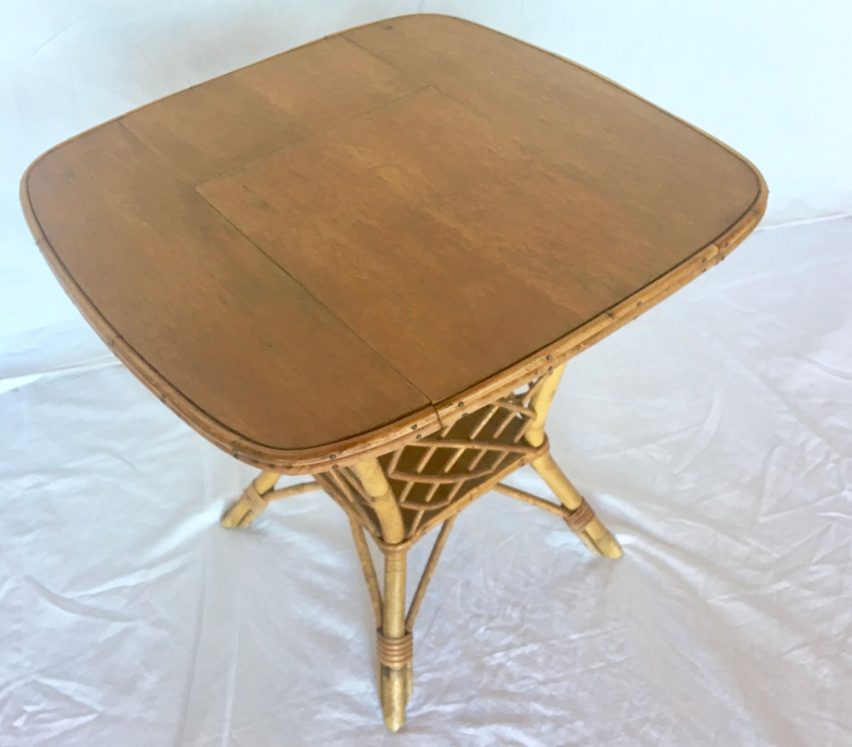 Bar table, vintage rattan