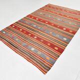 6x9 Striped Vintage Kilim Rug, Home Decor Carpet, 175x276Cm