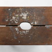 Industrial French Wooden Painters Stool, 1930s