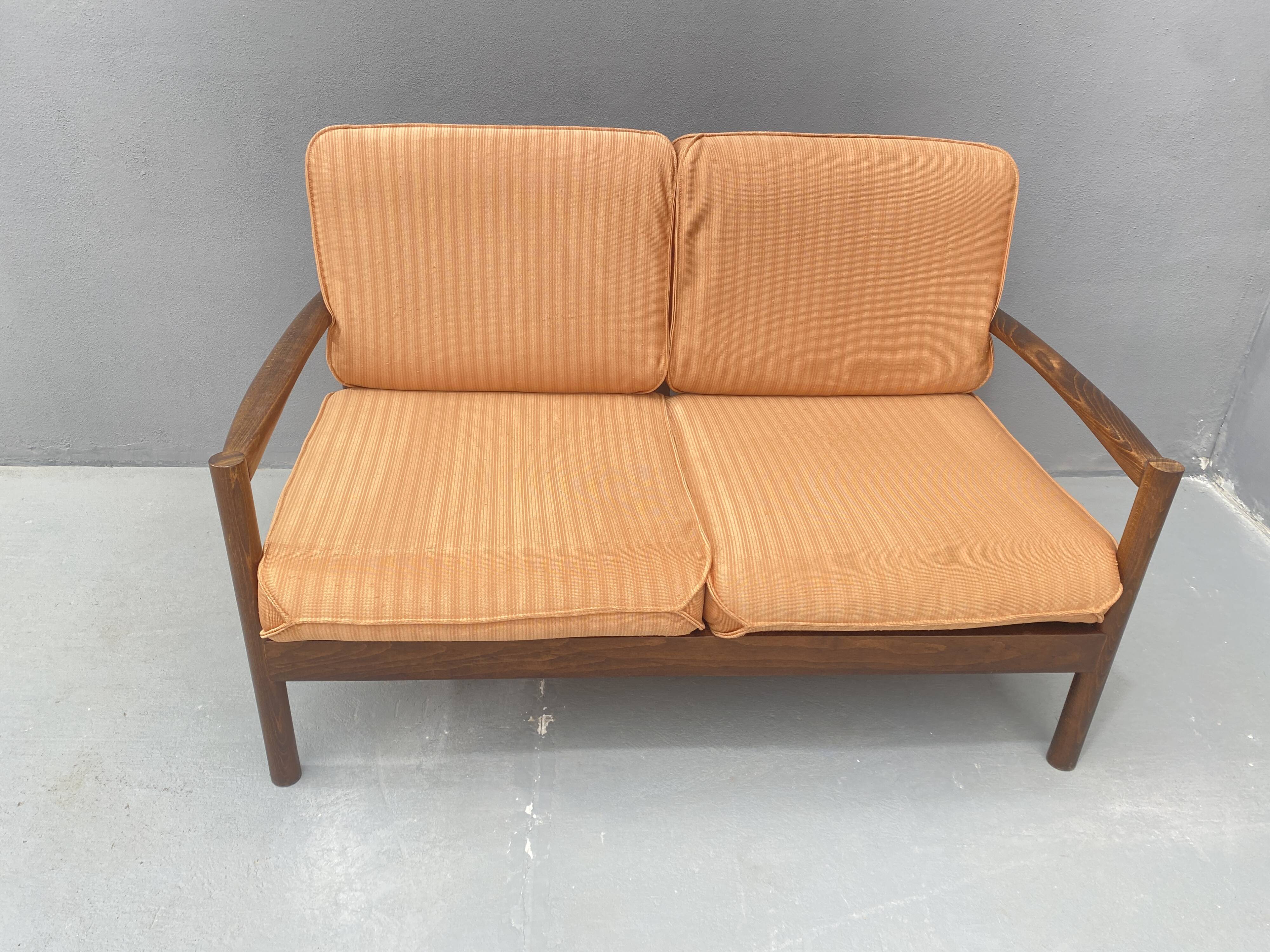 Canapé deux places de style scandinave, années 1980