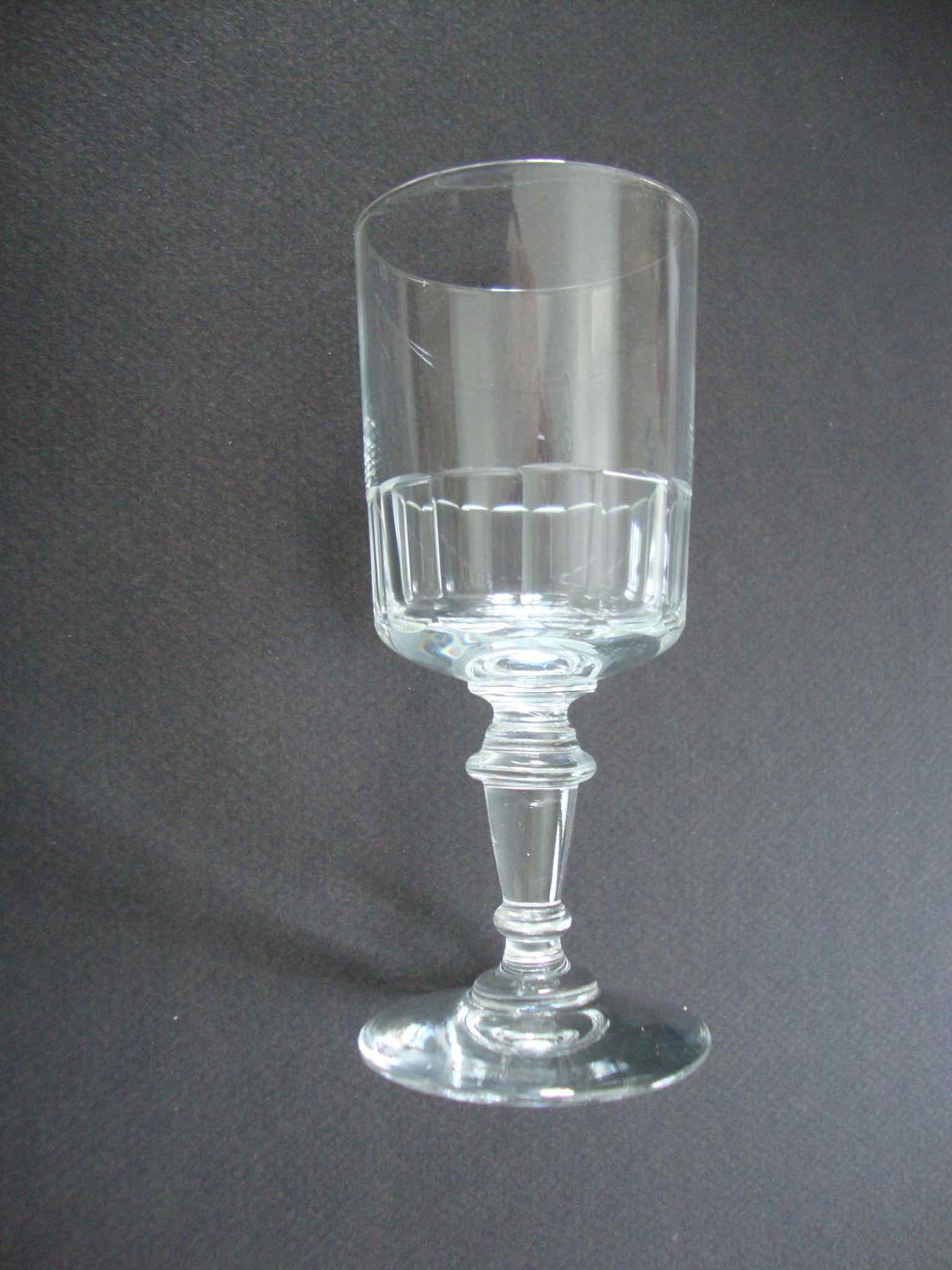 Set of 6 cut crystal glasses