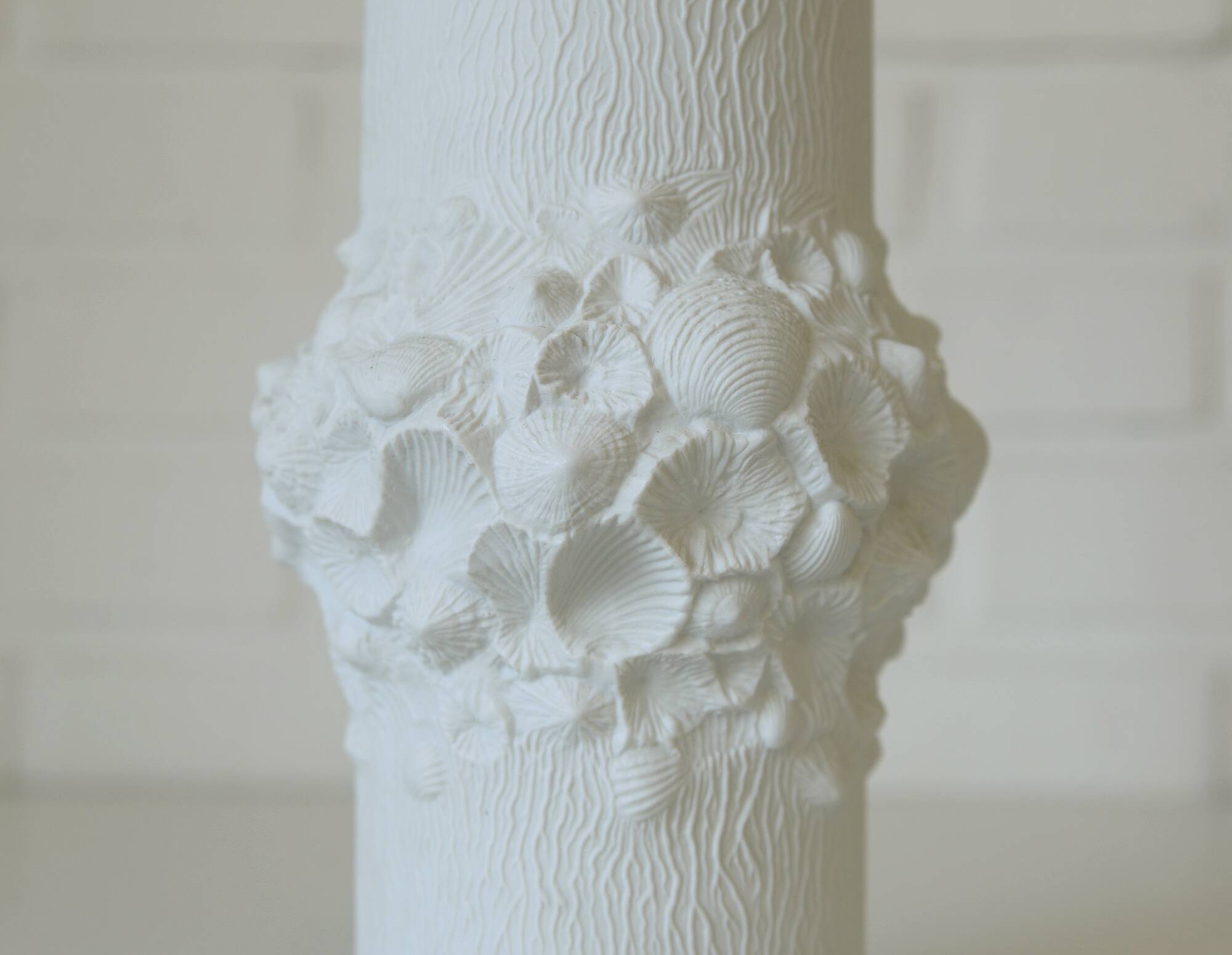 Vintage white porcelain floor vase for pampas grass Kaiser Germany 1960's