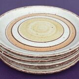 Set 11 plates Gien France model Etna spirals bohemian retro 1970