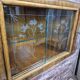 Upcycled Art Deco Walnut Wall Cabinet with Engraved and Slatted Glass - 193