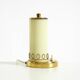 A beautiful, rare 1950s brass table lamp with one opal glass shade adorned
