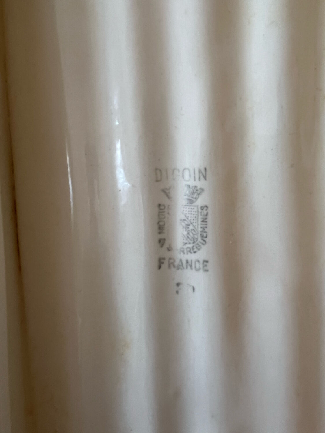 Faience asparagus dish - Digoin