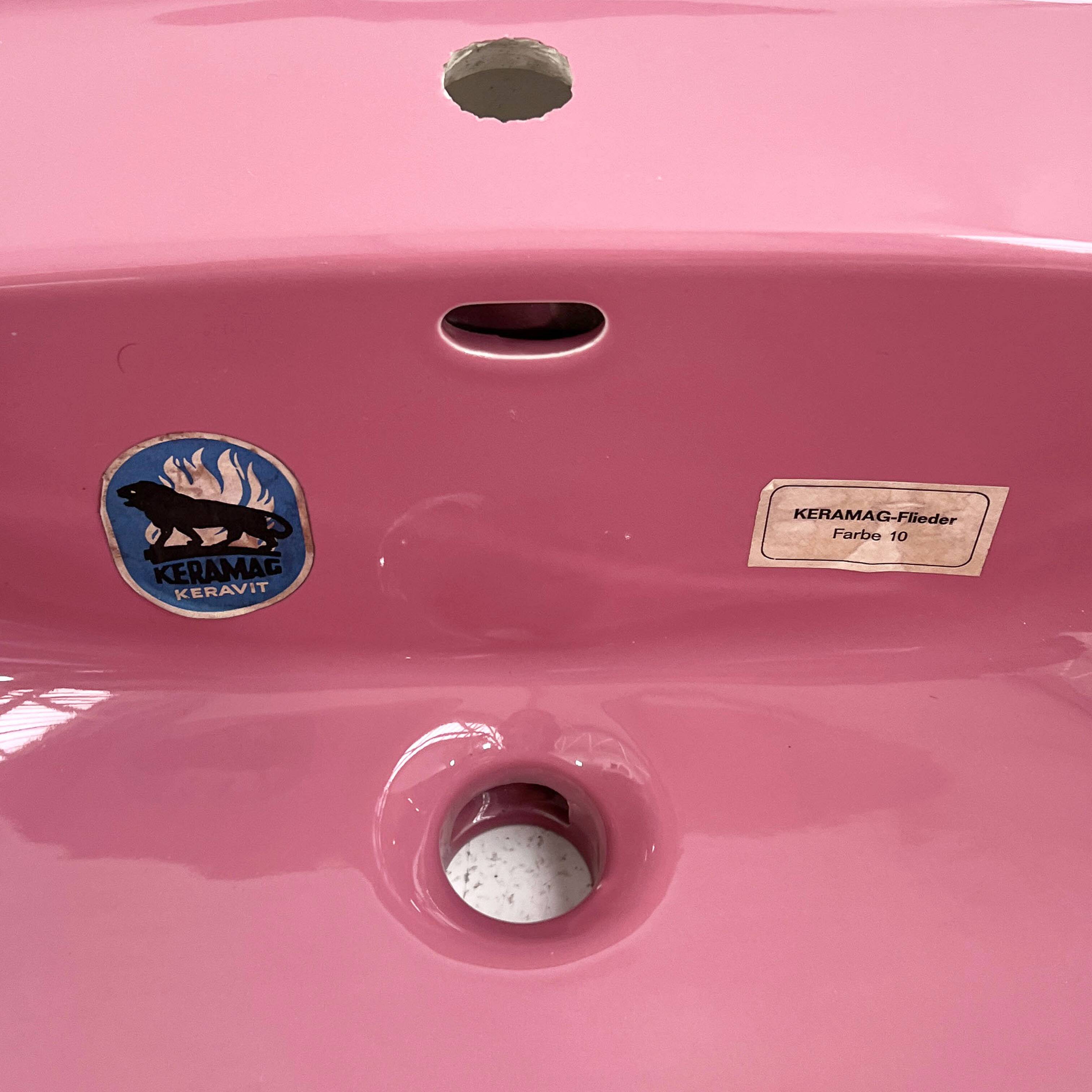 Keramag Keravit pink washbasin, 1980