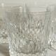 Quatre verres gobelets à whisky en cristal d'Arques vintages