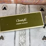 Christofle box of 4 solid silver salt pots