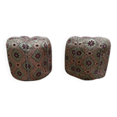 Paire de poufs style orientaux
