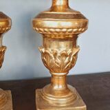 Paire de chandeliers anciens à support palme, Toscane, début du XIXe siècle