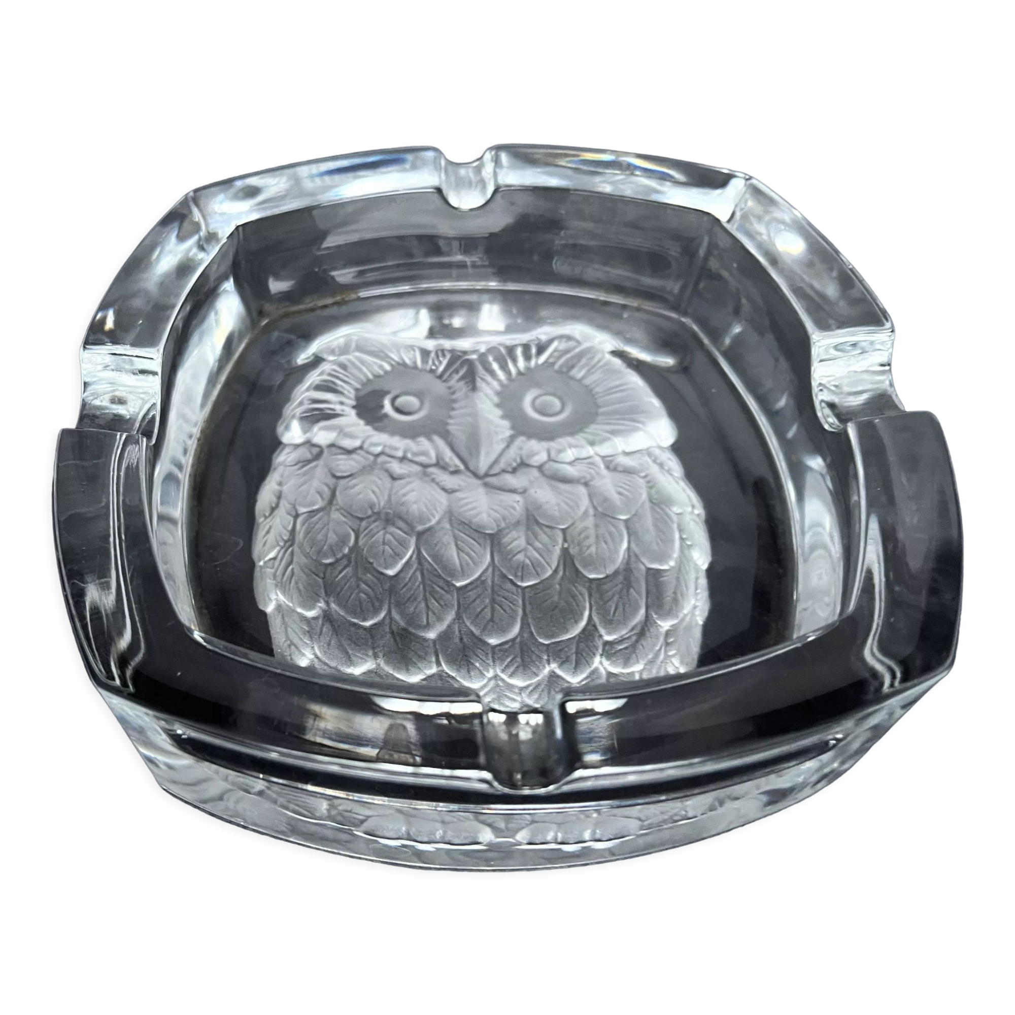 Cut crystal ashtray