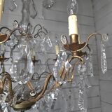 Lustre à pampilles style Louis XV