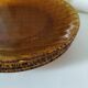 5 vintage pressed glass dessert plates with woven decoration