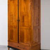 Biedermeier wardrobe in solid cherrywood veneer, germany, 19th century