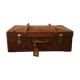 Former leather trunk with Louis Vuitton label holder