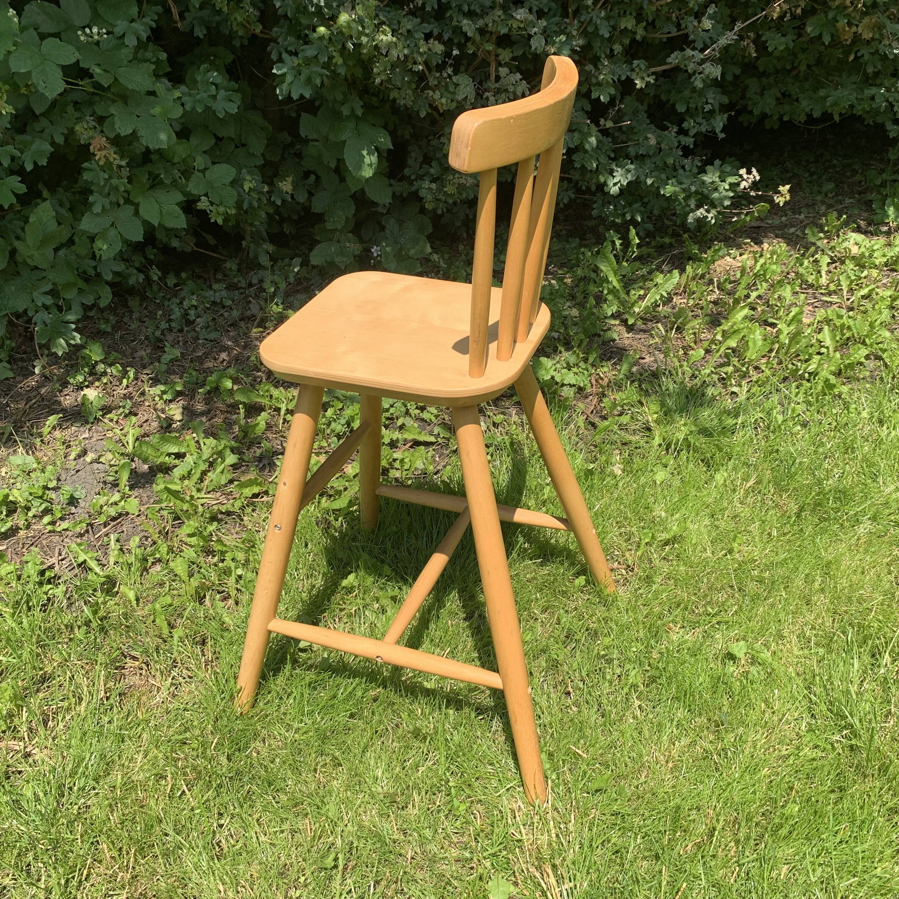 Children's wooden high chair