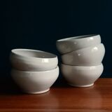 5 stoneware bowls Digoin Sarreguemines grespots
