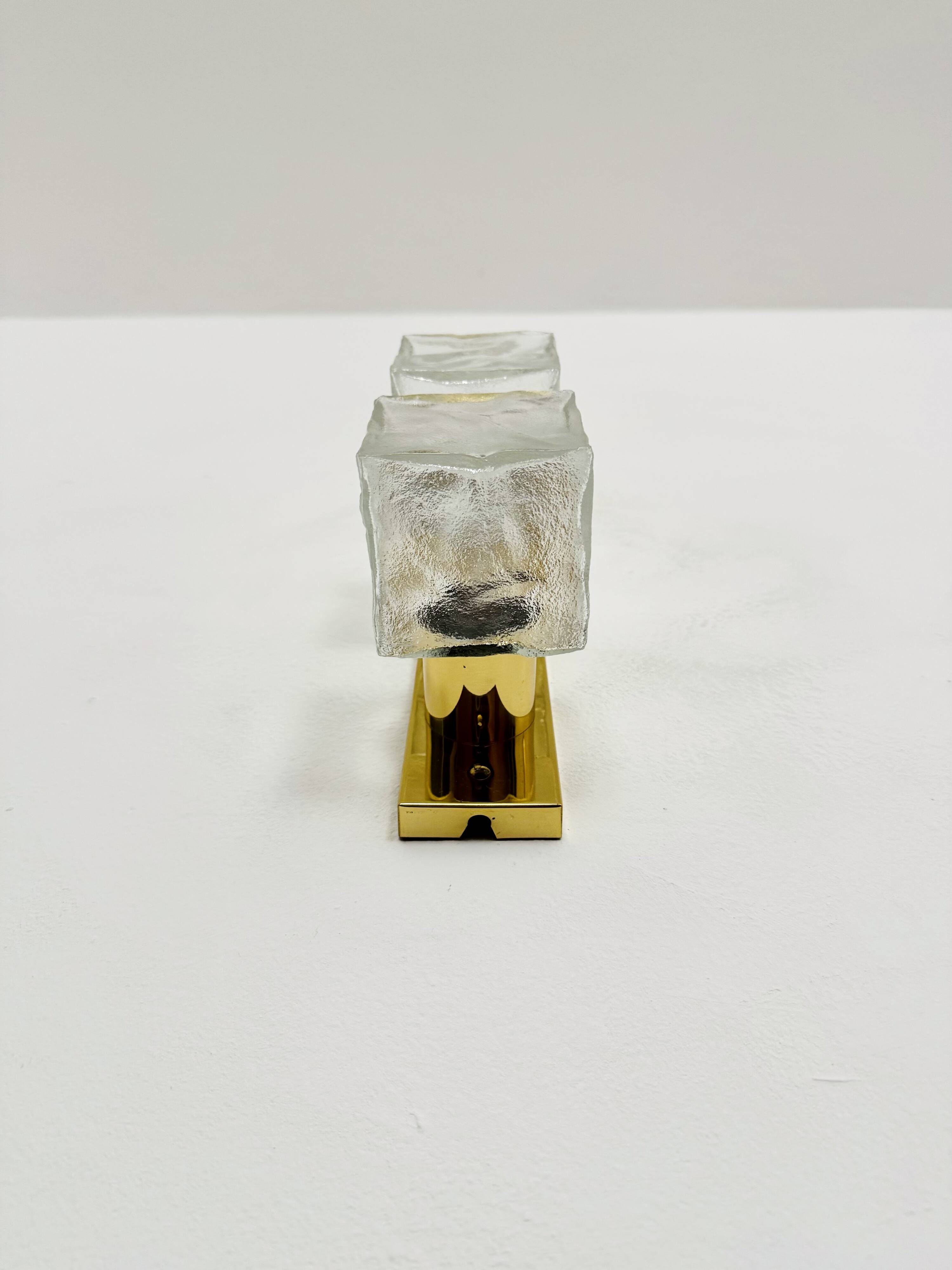 Set of 2 Ice Cube Wall Lamps or Flush Lights by J.T. Kalmar